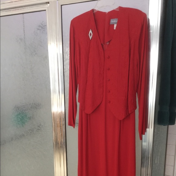 🎉PRICE DROP 🎀Carol Anderson size 10 red dress - Picture 1 of 7